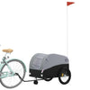 Vidaxl remolque de bicicleta 45 kg de hierro negro y gris