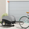 TRAILER VIDAXL BICYCLE 45 kg di ferro nero e grigio