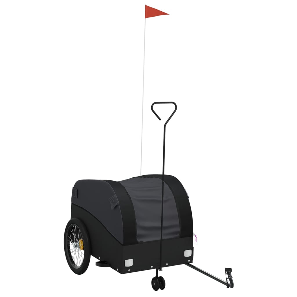 Vidaxl Bicycle Trailer 45 kg di ferro nero