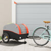 Vidaxl remolque de bicicleta 45 kg de hierro negro y naranja