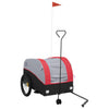 Trailer Vidaxl Bicycle 45 kg di ferro nero e rosso