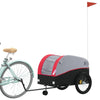 Trailer Vidaxl Bicycle 45 kg di ferro nero e rosso