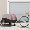 Trailer Vidaxl Bicycle 45 kg di ferro nero e rosso