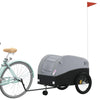 TRAILER VIDAXL BICYCLE 45 kg di ferro nero e grigio