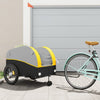 Vidaxl remolque de bicicleta 45 kg de hierro negro y amarillo