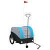 TRAILER VIDAXL BICYCLE 45 kg di ferro nero e blu