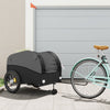 Vidaxl remolque de bicicleta 45 kg de hierro negro