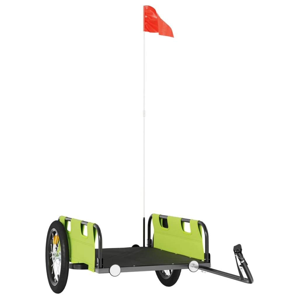 Vidaxl Biciclo Trailer Oxford Fabric and Iron Green