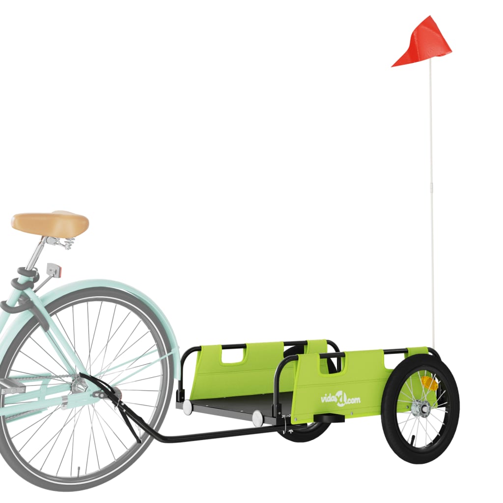 Vidaxl Biciclo Trailer Oxford Fabric and Iron Green