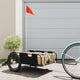 Vidaxl Bicycle Trailer Tessuto di Oxford e Iron Black