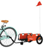Vidaxl fietstrailer oxford stof en ijzer oranje