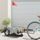 Vidaxl Bicycle Trailer Tessuto Oxford e grigio ferro