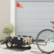 Vidaxl Bicycle Trailer Tessuto di Oxford e Iron Black
