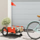 Vidaxl Bicycle Trailer Tessuto Oxford e Orange di ferro
