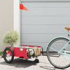 Vidaxl Bicycle Trailer Tessuto di Oxford e Red di ferro