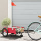 Vidaxl Bicycle Trailer Tessuto di Oxford e Red di ferro