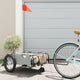 Vidaxl Bicycle Trailer Tessuto Oxford e grigio ferro