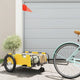 Vidaxl Bicycle Trailer Tessuto Oxford e ferro giallo