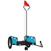 Vidaxl Bicycle Trailer Tessuto Oxford e blu di ferro