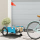 Vidaxl Bicycle Trailer Tessuto Oxford e blu di ferro