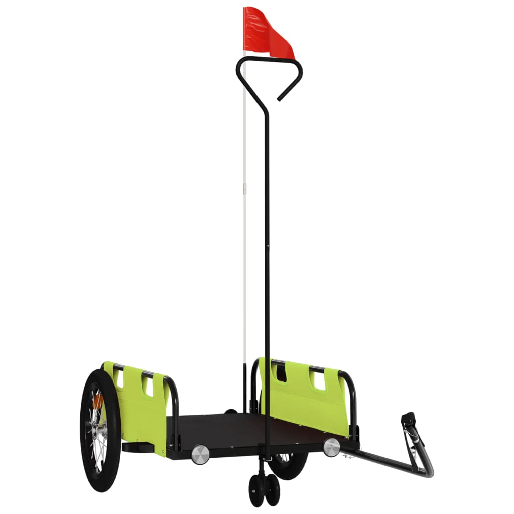 Vidaxl Biciclo Trailer Oxford Fabric and Iron Green