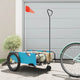 Vidaxl Bicycle Trailer Tessuto di Oxford e blu di ferro e nero