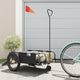 Vidaxl Bicycle Trailer Tessuto di Oxford e Iron Black