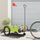 Vidaxl Bicycle Trailer Tessuto di Oxford e Green di ferro e nero