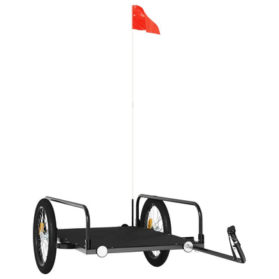 Vidaxl Remolque de bicicleta 135x70x37 cm de hierro negro
