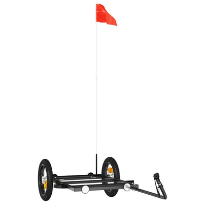 Vidaxl Trailer de bicicleta 122x53x28 cm de hierro negro