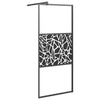 Vidaxl walk-in walk-in wall con scaffale 80x195 cm ESG-Glas Alluminium nero