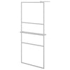 Vidaxl walk-in walk-in muro con scaffale 80x195 cm cromo di alluminio ESG-glas