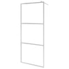 VidaXL Inloopdouchewand met schap 100x195 cm ESG-glas aluminium chroom
