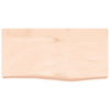Vidaxl wastafelblad 60x30x(2-6) cm onbehandeld massief hout
