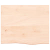 Piano lavabo Vidaxx 60x50x2 cm in legno massello non trattato