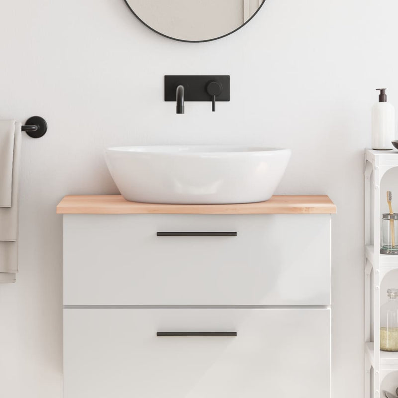 Vidaxl Washbasin tabla 80x40x2 cm de madera maciza no tratada