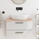 Vidaxl Washbasin tabla 80x40x2 cm de madera maciza no tratada