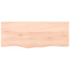 Vidaxl wastafelblad 100x40x(2-4) cm onbehandeld massief hout