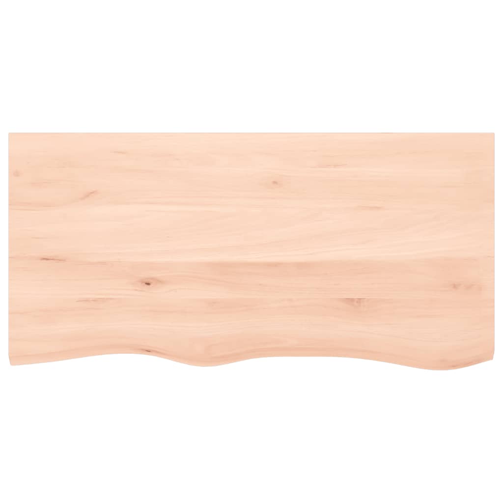 Vidaxl wastafelblad 100x50x(2-6) cm onbehandeld massief hout