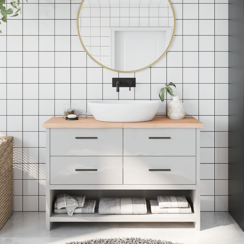 Vidaxl Washbasin Sheet 120x30x (2-4) CM Madera sólida no tratada