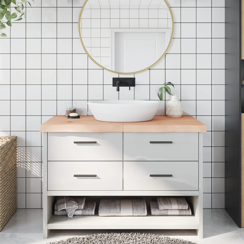 Vidaxl Washbasin Sheet 120x50x (2-6) CM Madera sólida no tratada
