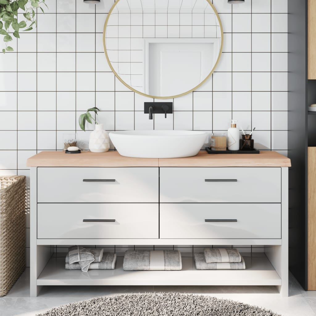 Vidaxl Washbasin Sheet 160x30x (2-6) CM Madera maciza no tratada