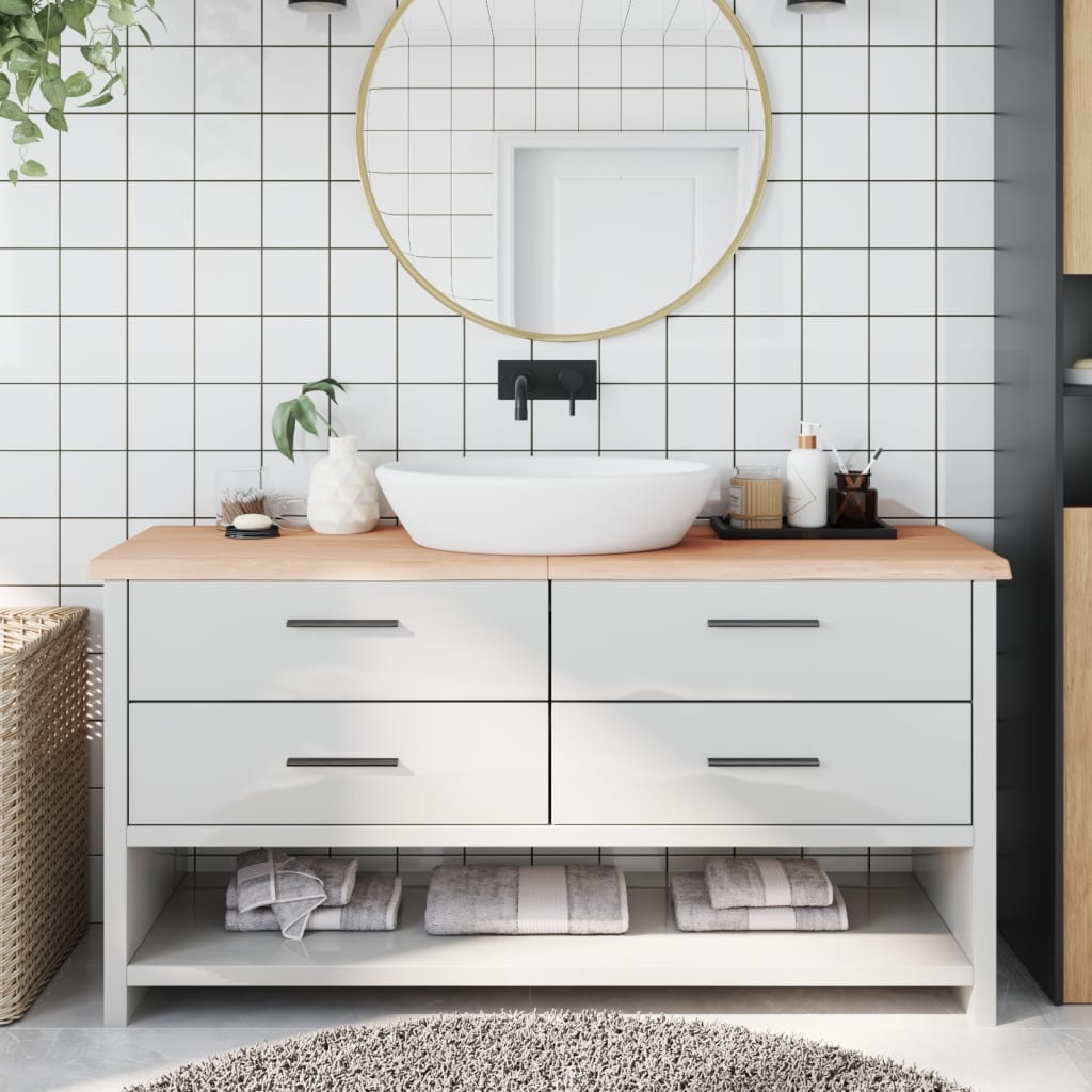 Vidaxl Washbasin Sheet 160x50x (2-4) CM Madera sólida no tratada
