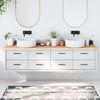 Vidaxl Washbasin Sheet 200x30x (2-6) CM Madera maciza no tratada
