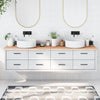 Vidaxl Washbasin Sheet 200x50x (2-4) CM Madera maciza no tratada