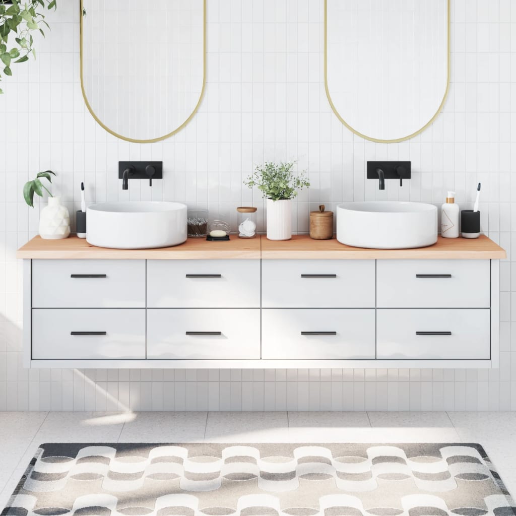 Vidaxl Washbasin Sheet 200x50x (2-4) CM Madera maciza no tratada