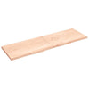 Vidaxl wastafelblad 200x60x(2-4) cm onbehandeld massief hout