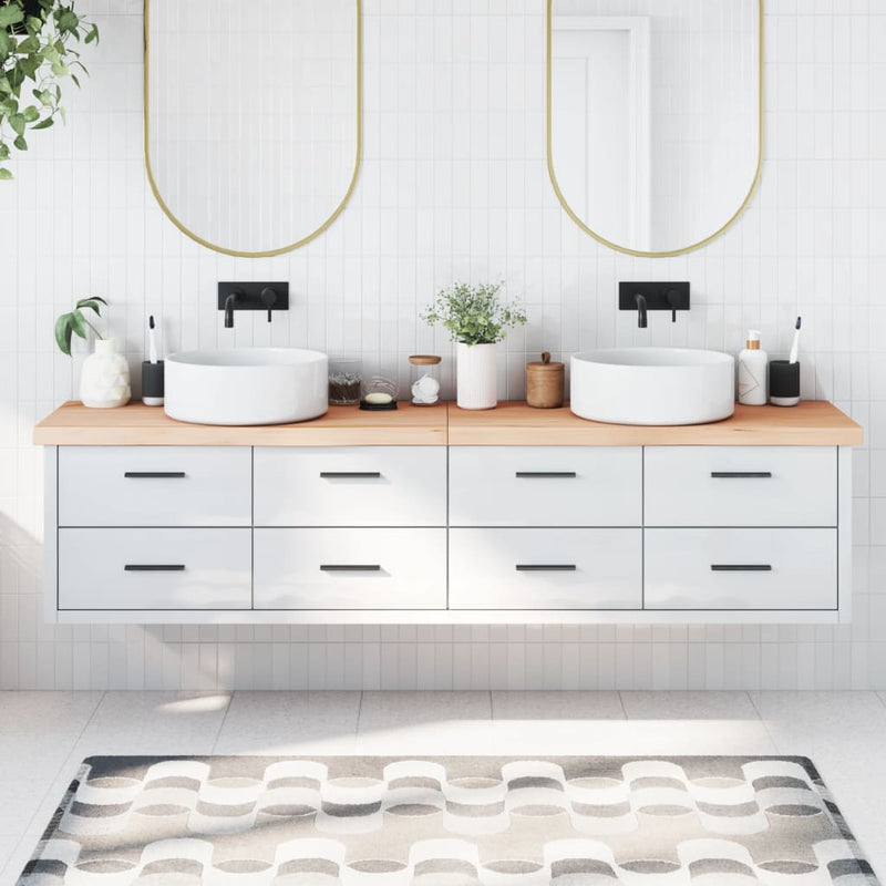 Vidaxl Washbasin Sheet 220x60x (2-6) CM Madera sólida no tratada