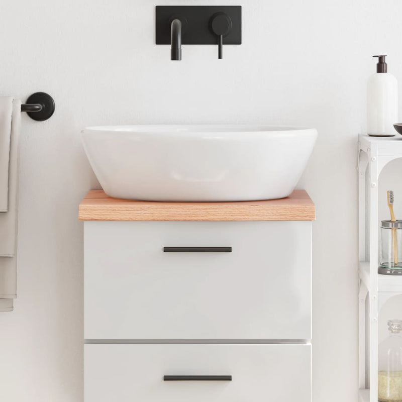Vidaxl Washbasin Tabla 40x30x (2-4) CM Mada maciza tratada marrón claro
