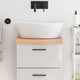 Vidaxl Washbasin Tabla 40x30x (2-6) CM Mada maciza tratada marrón claro